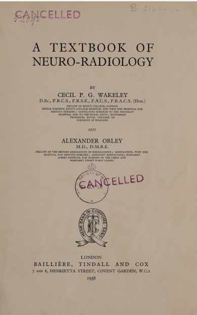 A Textbook of Neuro-Radiology