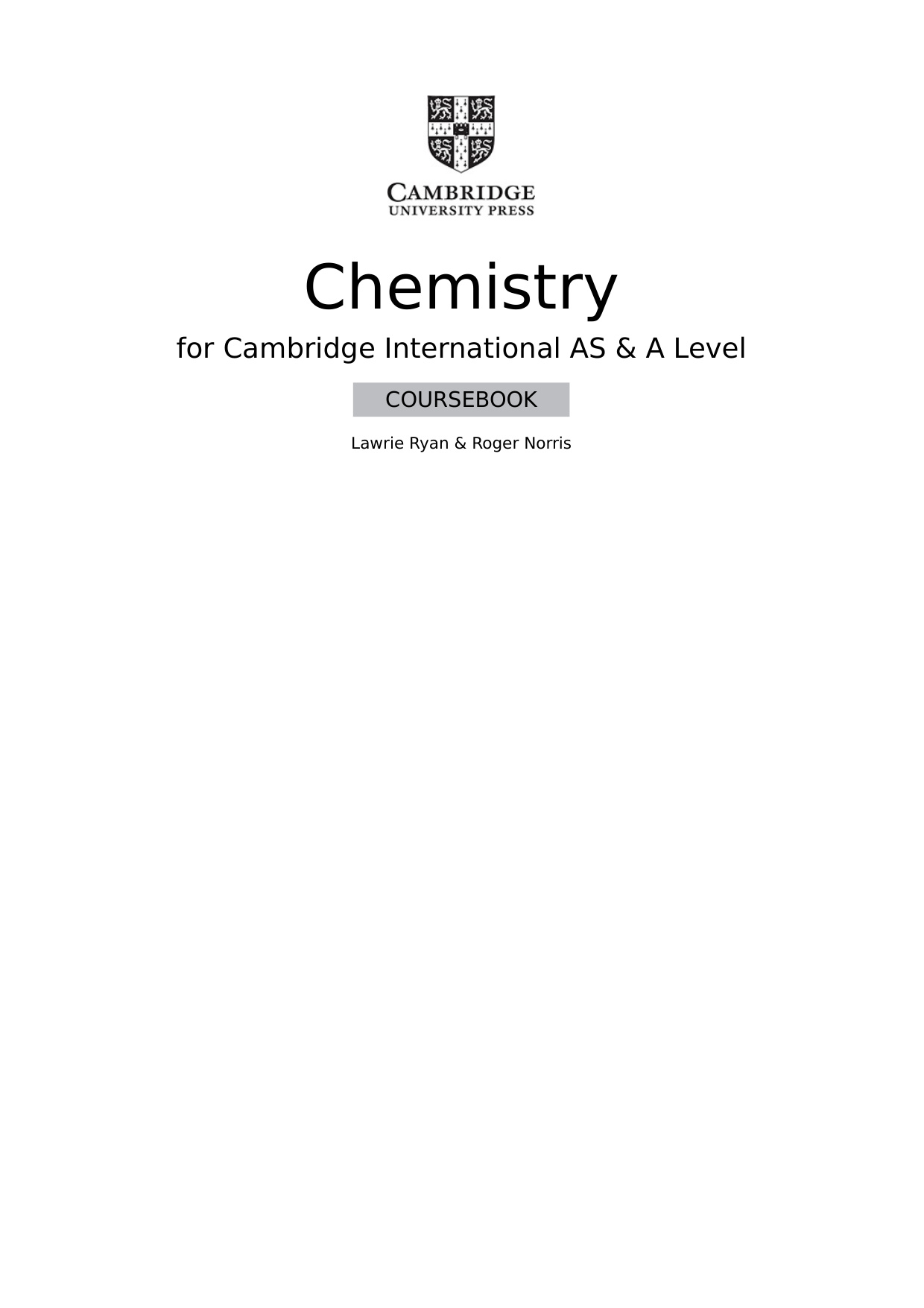 [PDF] Cambridge International AS and A Level Chemistry Coursebook